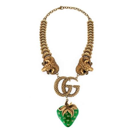 gucci green necklace|authentic gucci necklace.